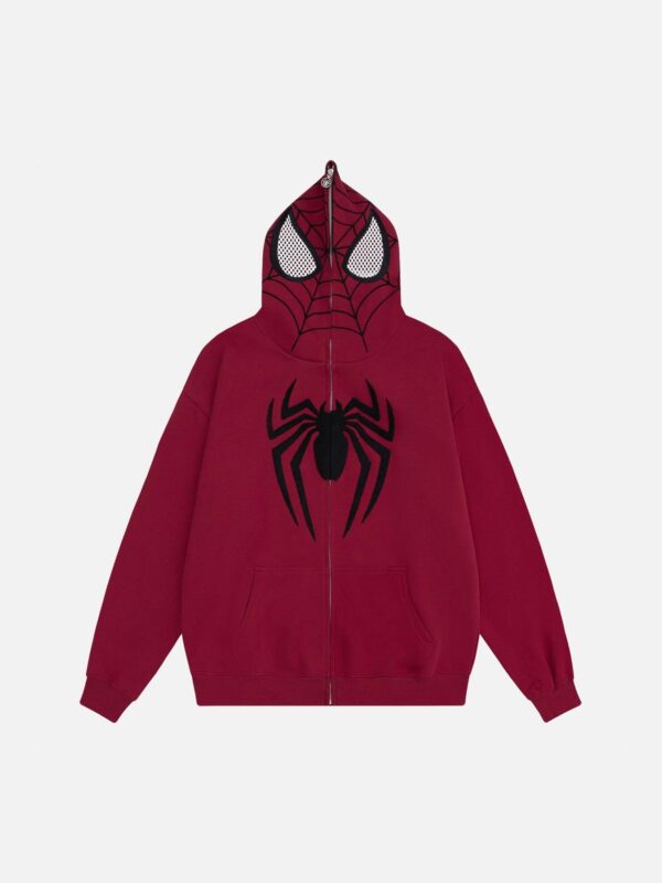 Spider Web Embroidery Eye Viewable Hoodie