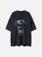 Doberman Print Washed T-shirt