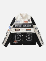 Embroidery Baseball Suit Motorcycle Jacket-1517