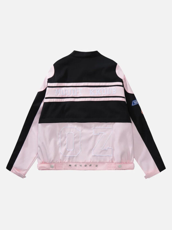 Embroidery Baseball Suit Motorcycle Jacket-1517