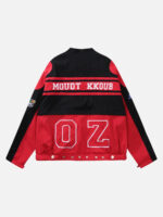 Embroidery Baseball Suit Motorcycle Jacket-1517