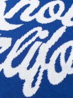 Letter Print Knitted Sweater -1414