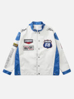 Motorcycle PU Leather Stitching Racing Jacket -1370