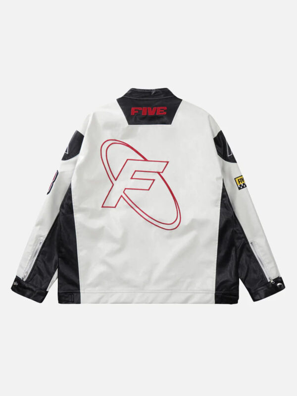 Motorcycle PU Leather Stitching Racing Jacket -1370