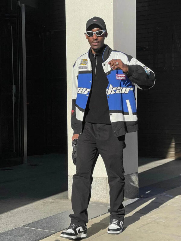 Retro Style Quilted Racing Jacket -1297