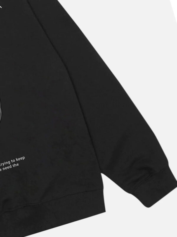 Skull Print Hoodie - 1455