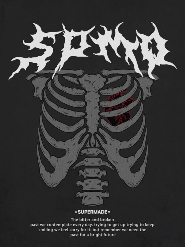 Skull Print Hoodie - 1455