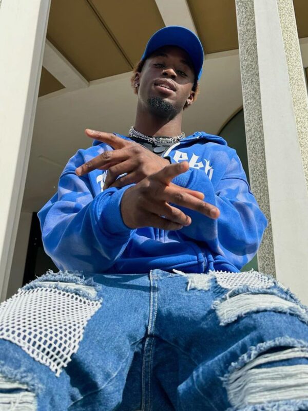 Star Letter Print Zipper Hoodie Jacket - 1540