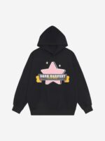 Pentagram Letter Embroidered Hooded Sweatshirt