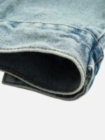 High Street Washed And Worn Denim Hoodie - 1464