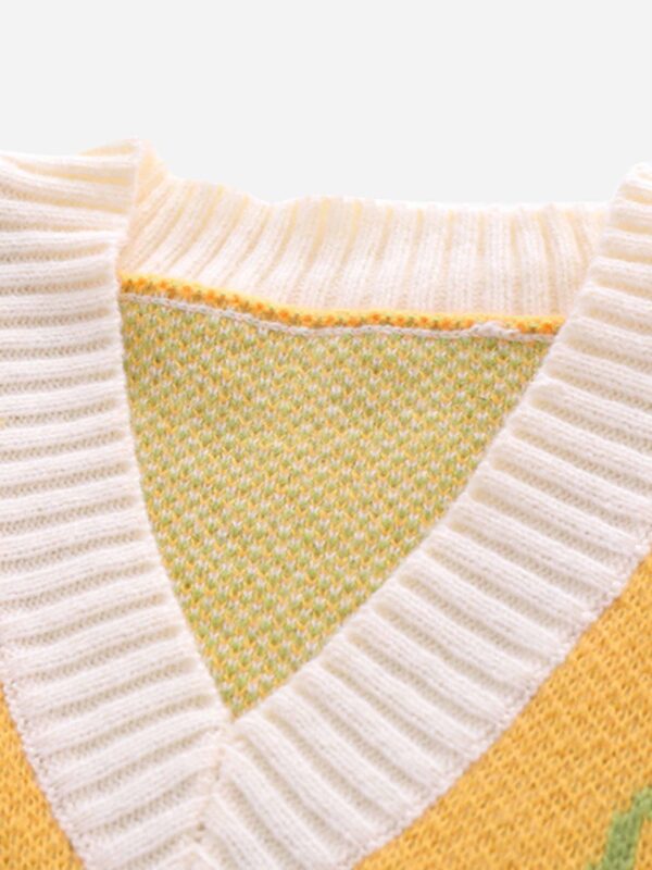 American Style Graffiti Love V-neck Sweater Undershirt