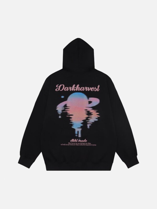 Sunset Letter Print Hooded Sweatshirt