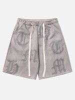 Gothic Monogram Embroidered Shorts