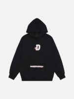 Star Letter Print Hooded Sweatshirt