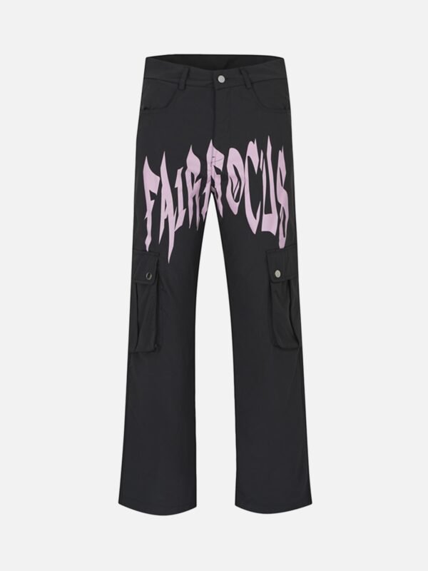 Letter Print Casual Work Pants