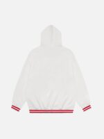Star Letter Print Hooded Sweatshirt
