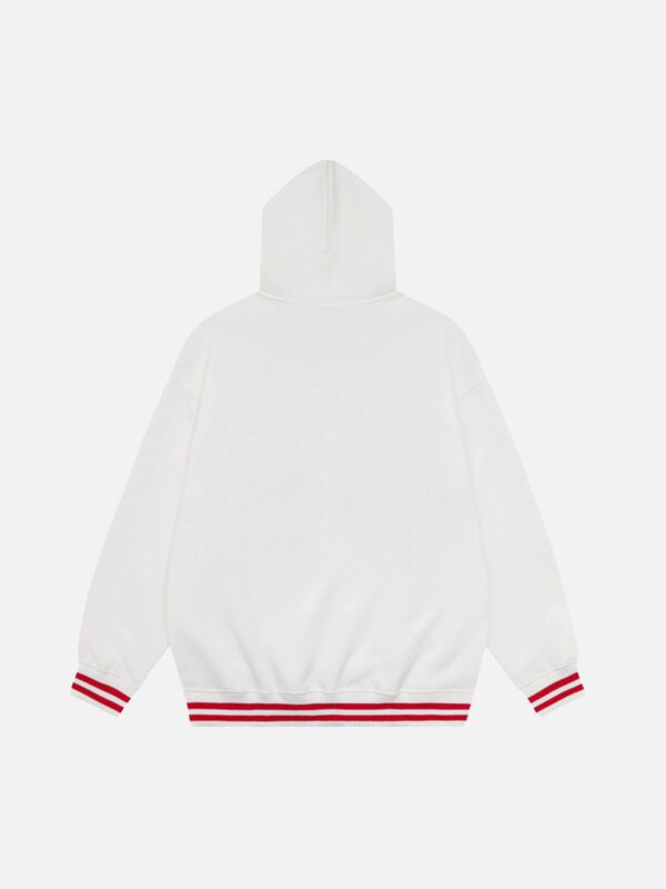 Star Letter Print Hooded Sweatshirt