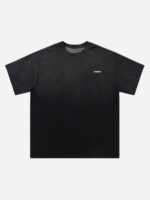 Tie-dye Gradient Letter Embroidery T-shirt - 1542