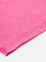 Hip Hop Mouth Printed Washed Out T-shirt