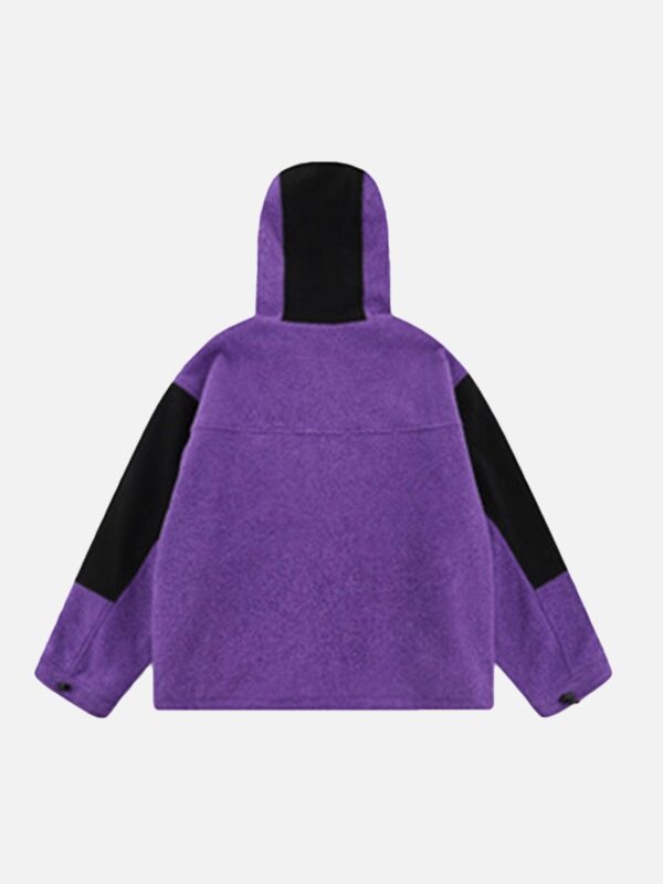 Rocking Fleece Color Blocking Zipper Jacket