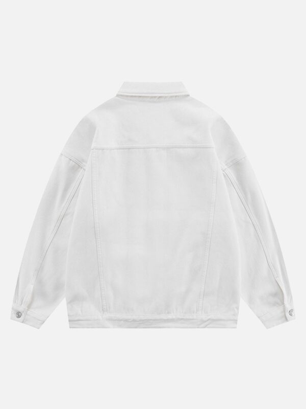 American Street Personality Loose Vintage Lapel Denim Jacket