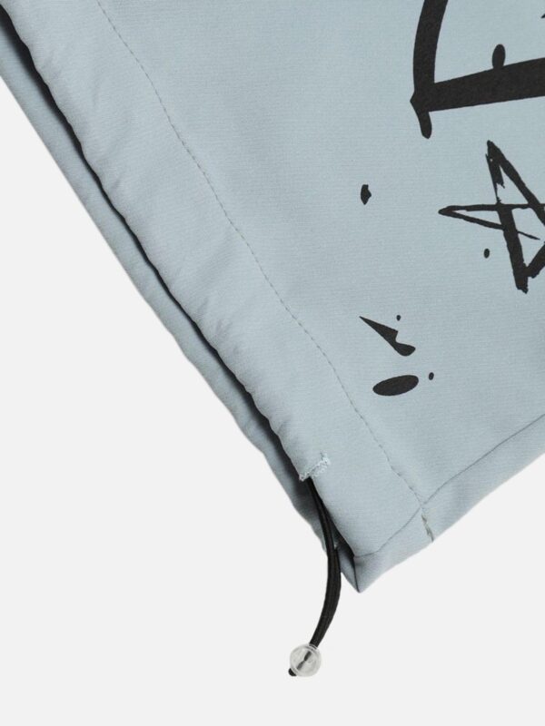 Casual Printed Straight Leg Work Pants