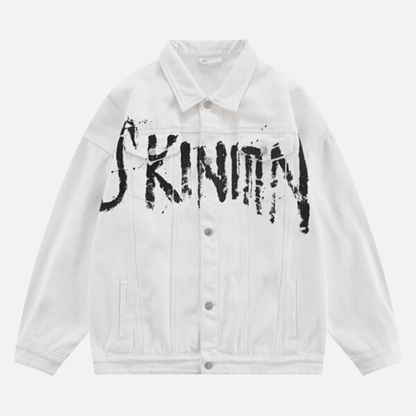 American Street Personality Loose Vintage Lapel Denim Jacket