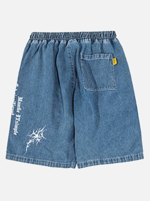 Flame Print Loose Shorts