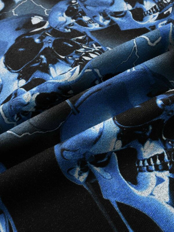 American West Coast Skull Vintage T-shirt Short Sleeve