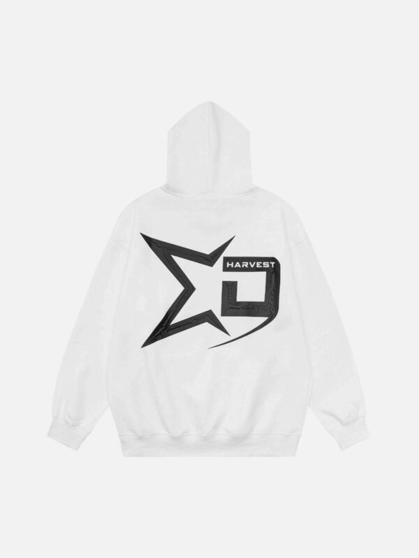 Pentagram Print Hooded Sweatshirt