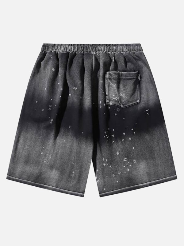 Gradient Letter Embroidery Casual Shorts