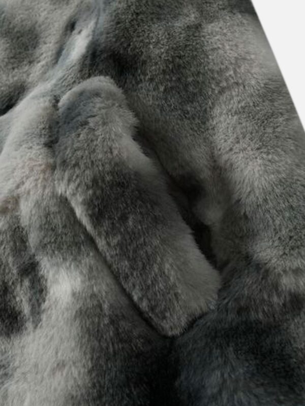 American Vintage Tie-dye Gradient Plush Embroidered Lambswool Jacket - 1558