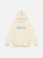 Graffiti Star Print Hooded Sweatshirt